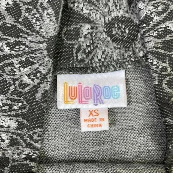 LulaRoe Cassie Black White Floral Size XS - Picture 4 of 8